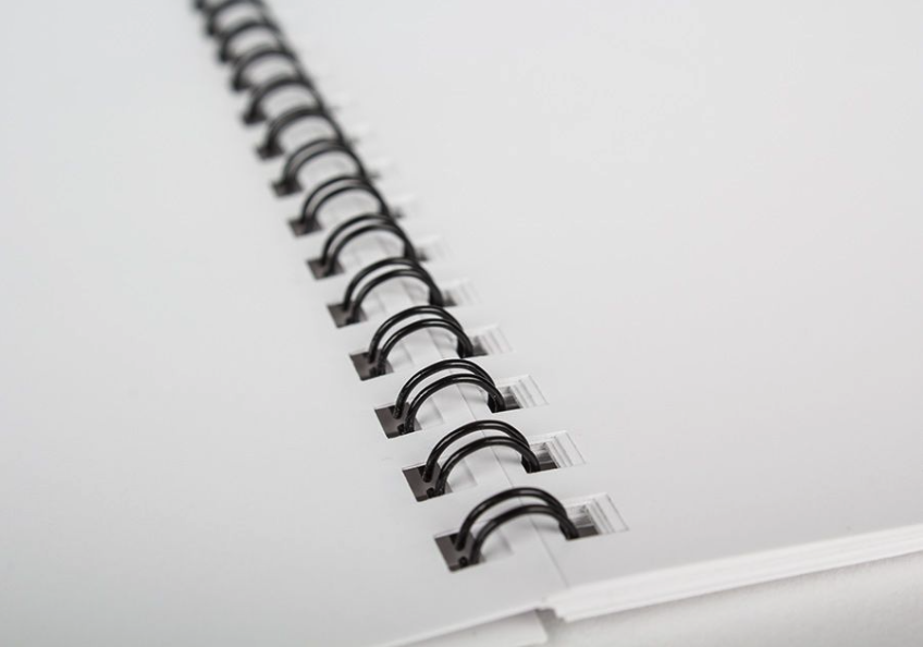 Brochure reliure a spirale - Spirale noire